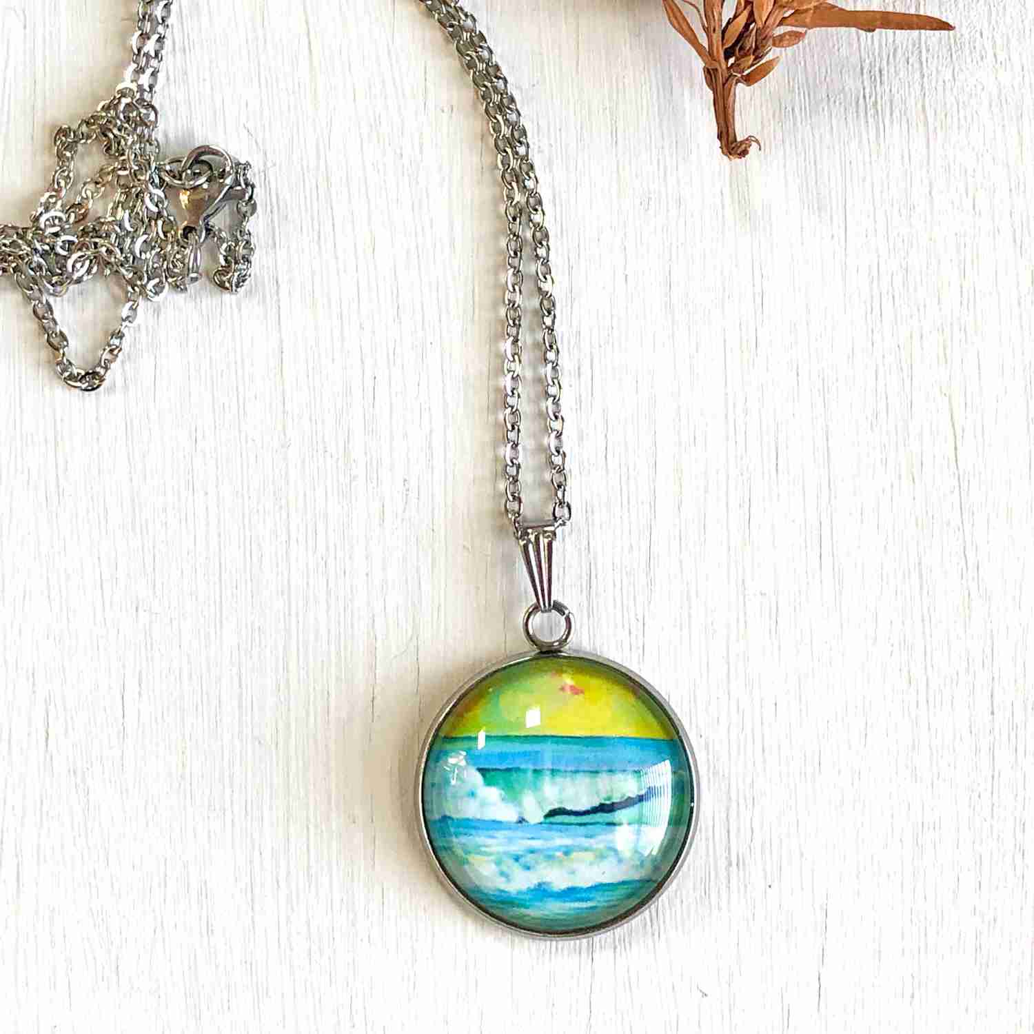 Avalon Spring - Handcrafted Art Pendant Necklace