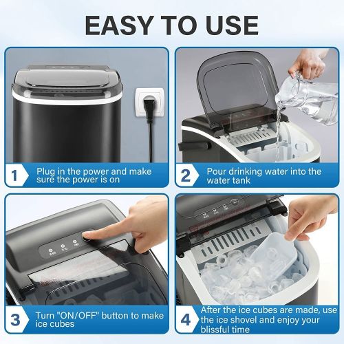 Portable Compact Ice Maker Machine for Home, Office, and Parties