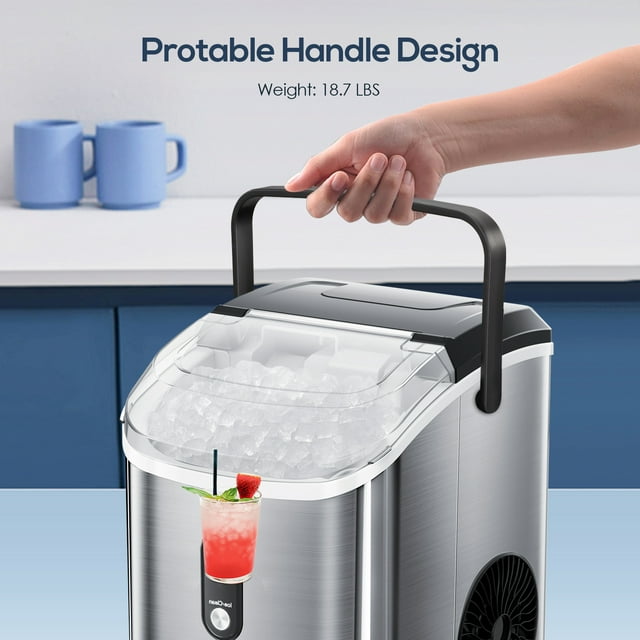 KISSAIR Nugget Ice Maker - Sleek, Portable, and Efficient