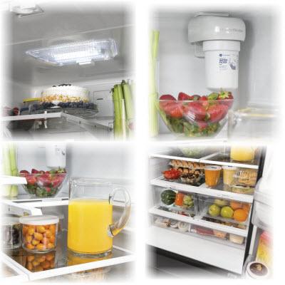 GE 33-inch French Door Refrigerator with Ice & Water Dispenser