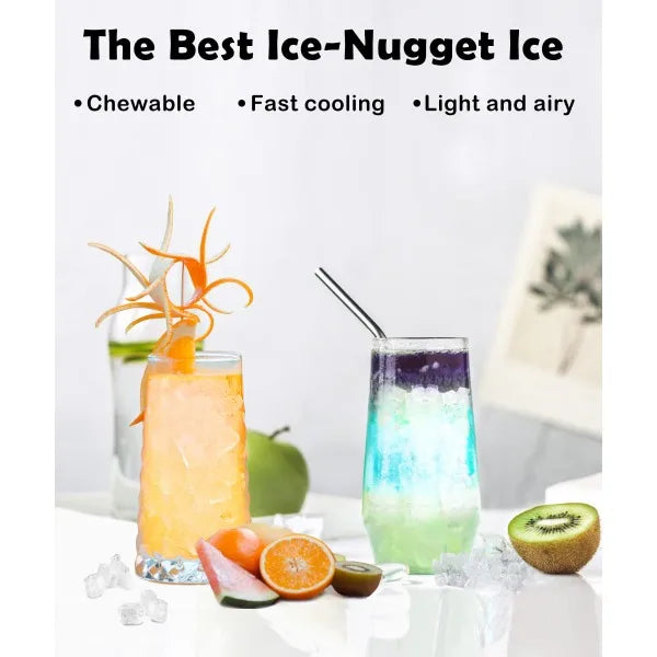 Cowsar Nugget Ice Maker - Countertop Chewable Ice Cubes Machine