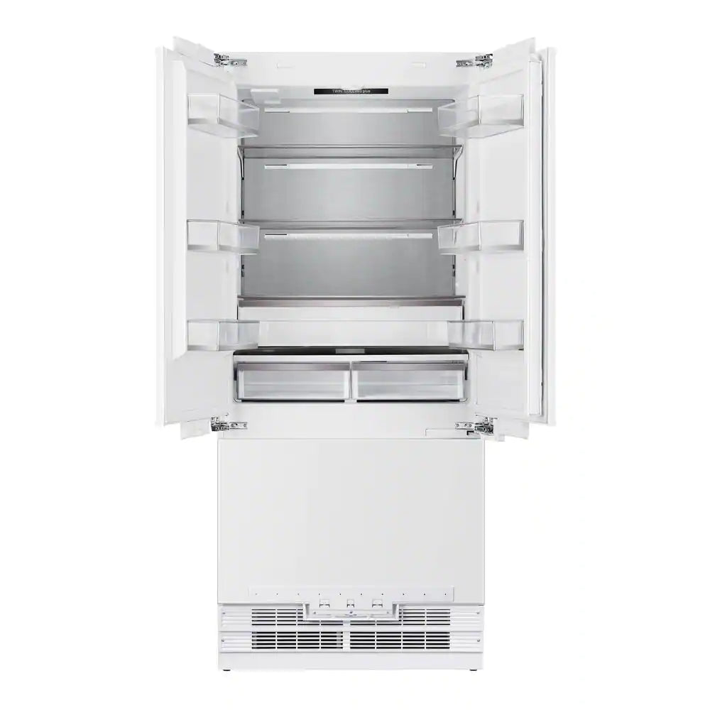 Kucht 36" Custom Panel French Door Refrigerator with Ice Maker