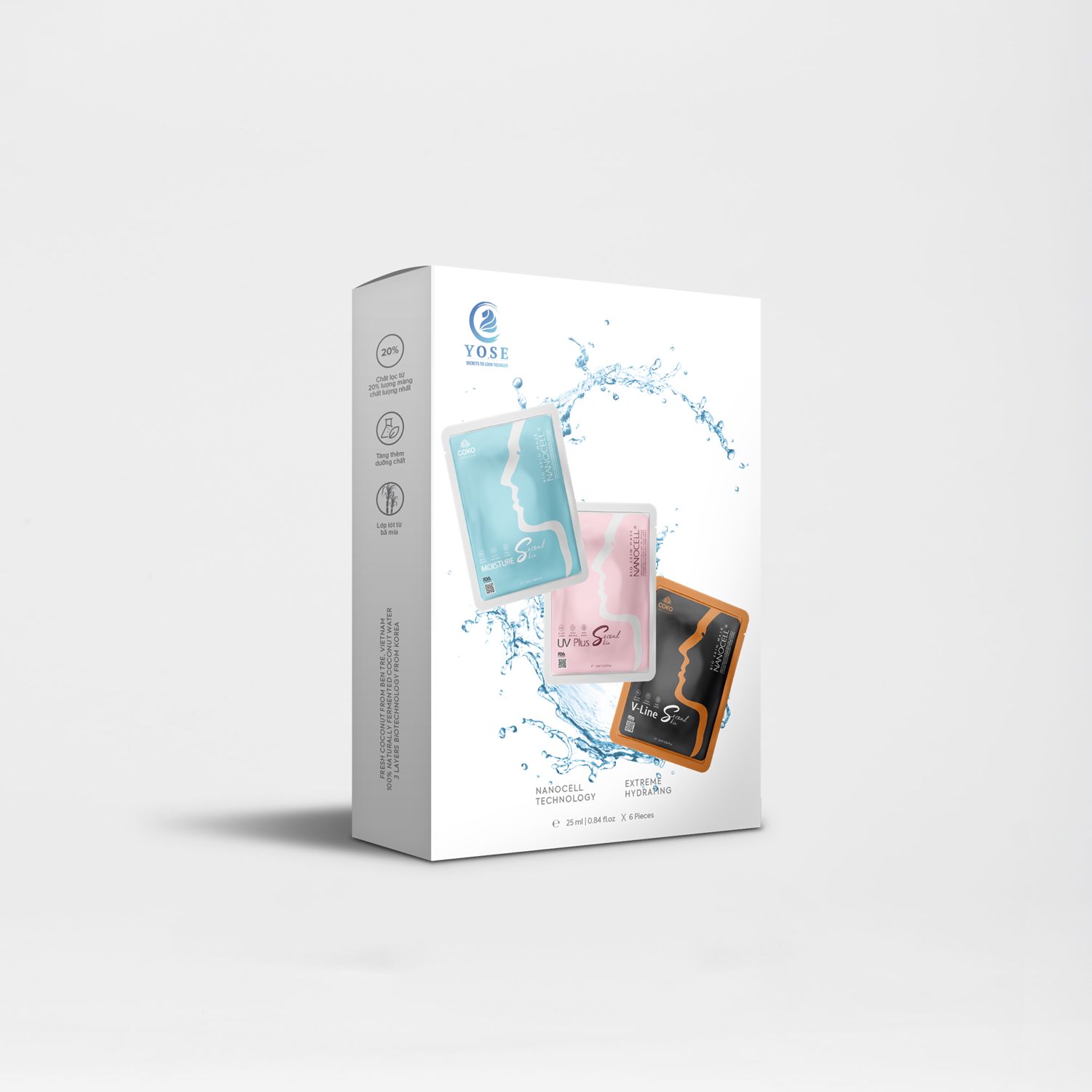Yose Skincare Mask-03 Colors: Upgraded Hydro-Boosting Face Mask