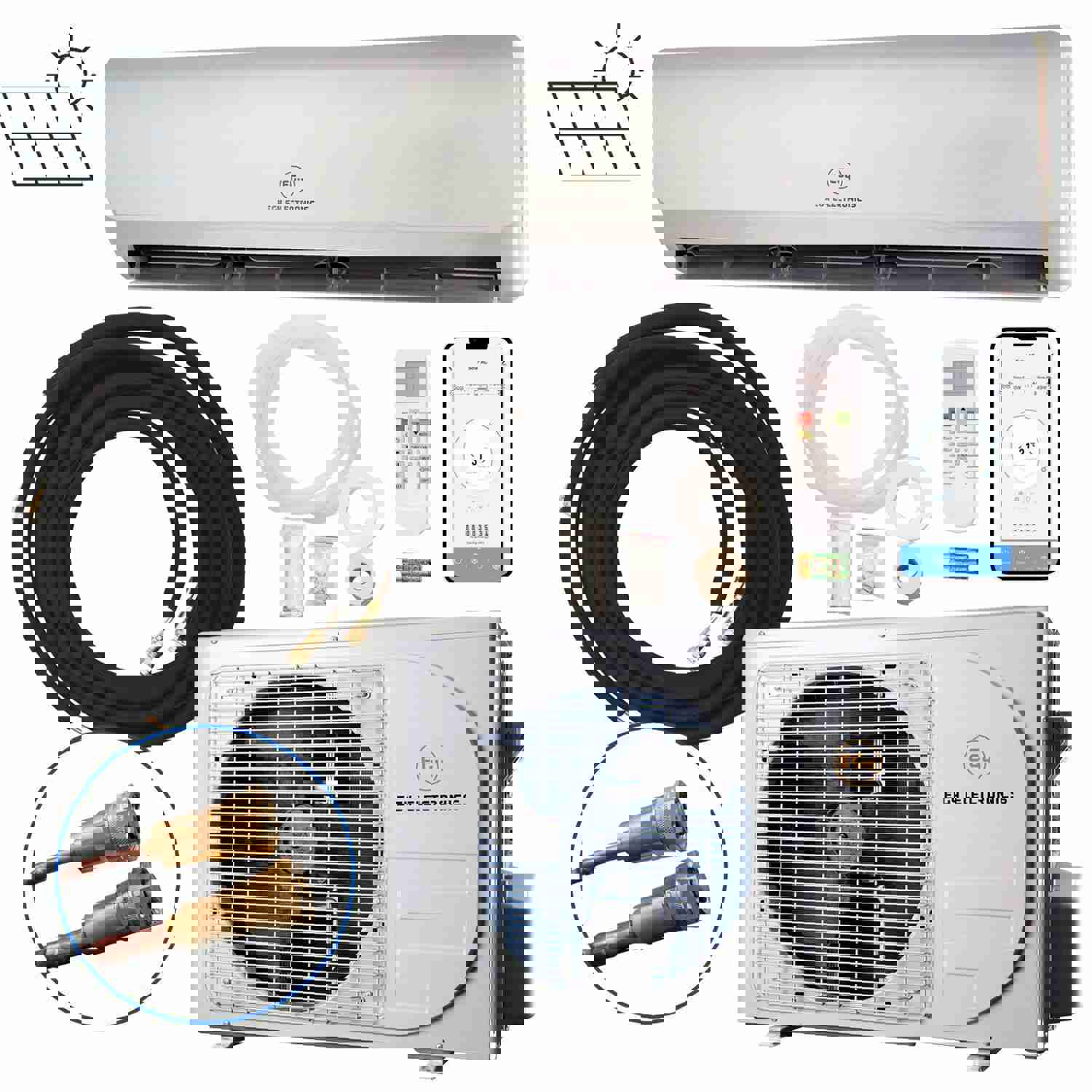 EG4 Hybrid AC/DC Mini Split | 24000 BTU | Energy-Efficient Cooling & Heating System