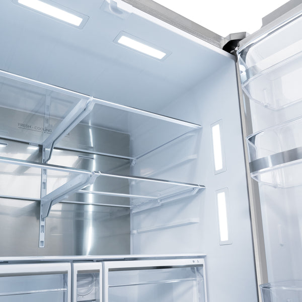 ZLINE 36" French Door Refrigerator with External Water Dispenser and Dual Ice Maker