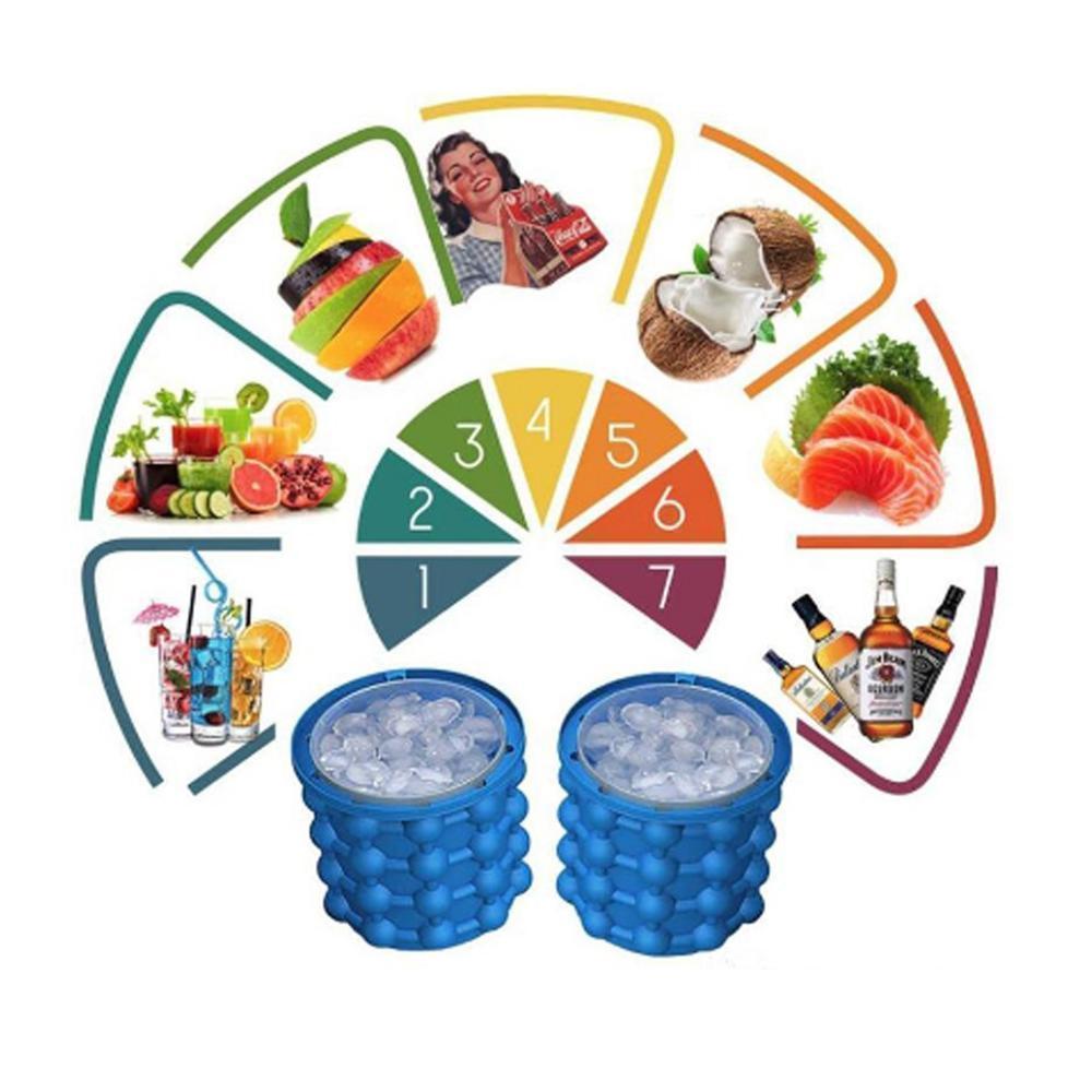 Space-Saving Double Chamber Ice Cube Maker