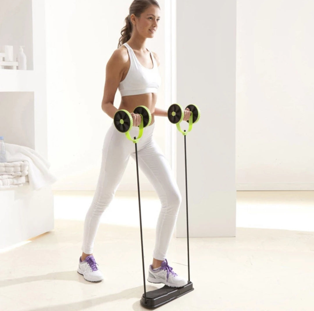 Upgraded Home Fitness Equipment - Double Wheel Exerciser