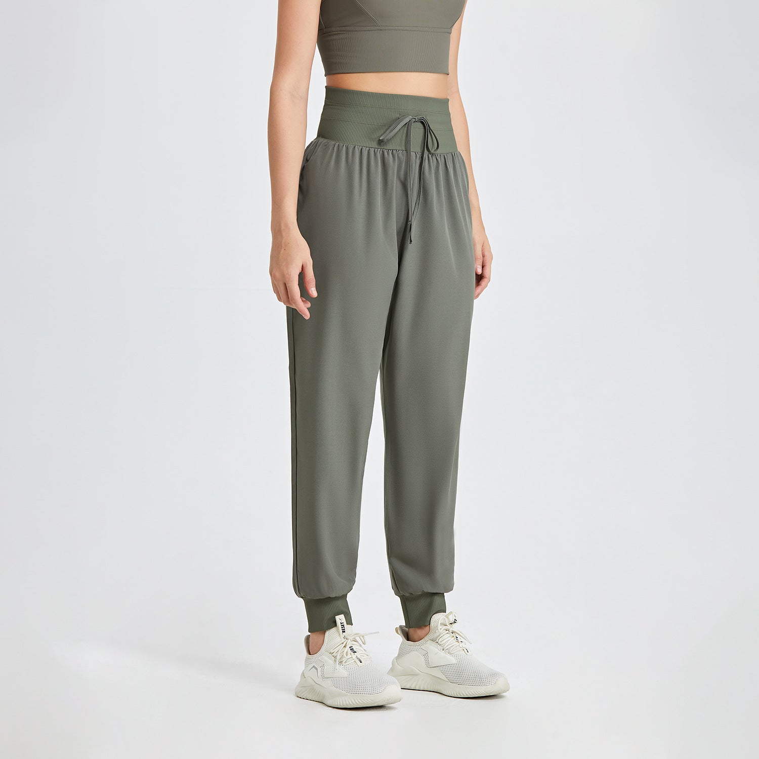 Elevate Your Yoga Style with High-Waist Drawstring Pants