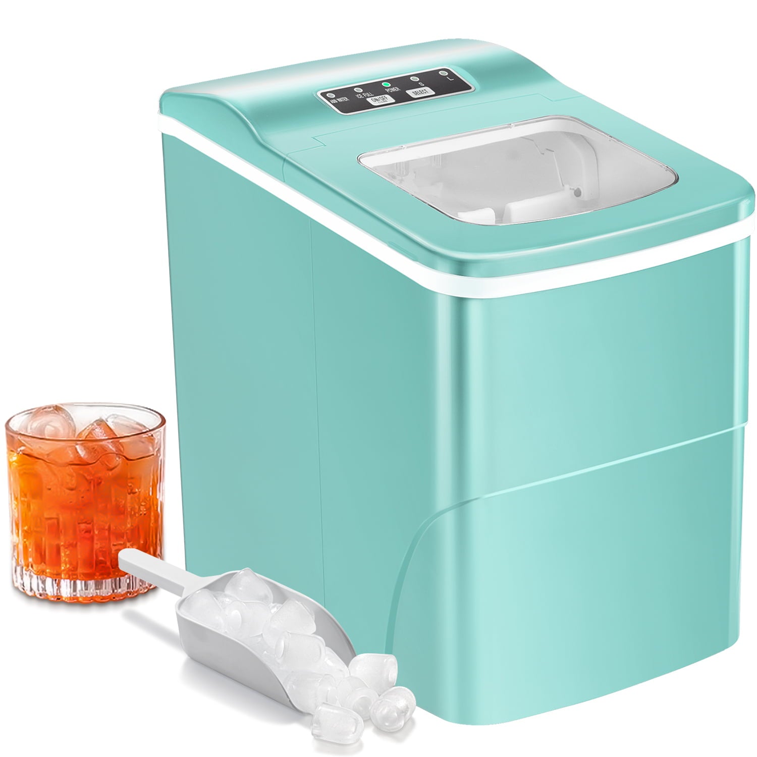 KISSAIR Portable Ice Maker, Efficient & Quiet, 26lbs/day
