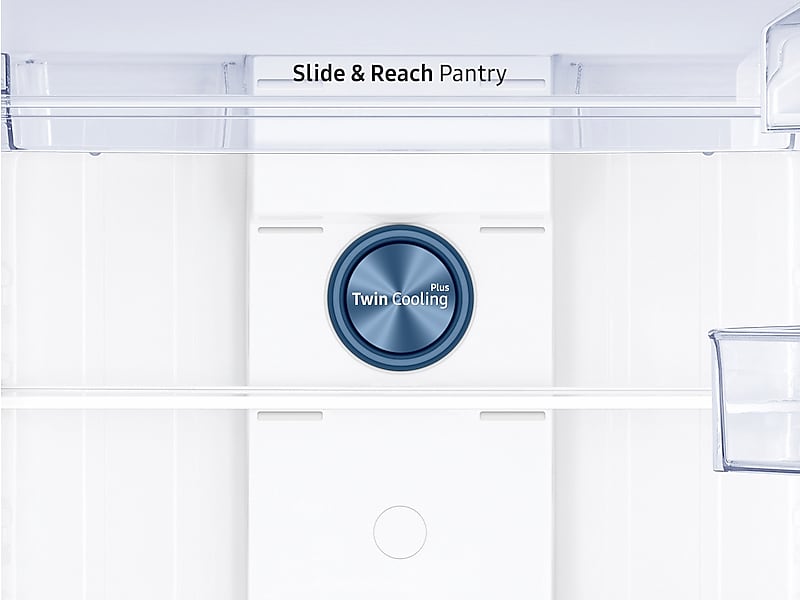 Samsung RT18M6215SR 18 Cu. Ft. Top Freezer Refrigerator with FlexZone™, Ice Maker, and Twin Cooling Plus™