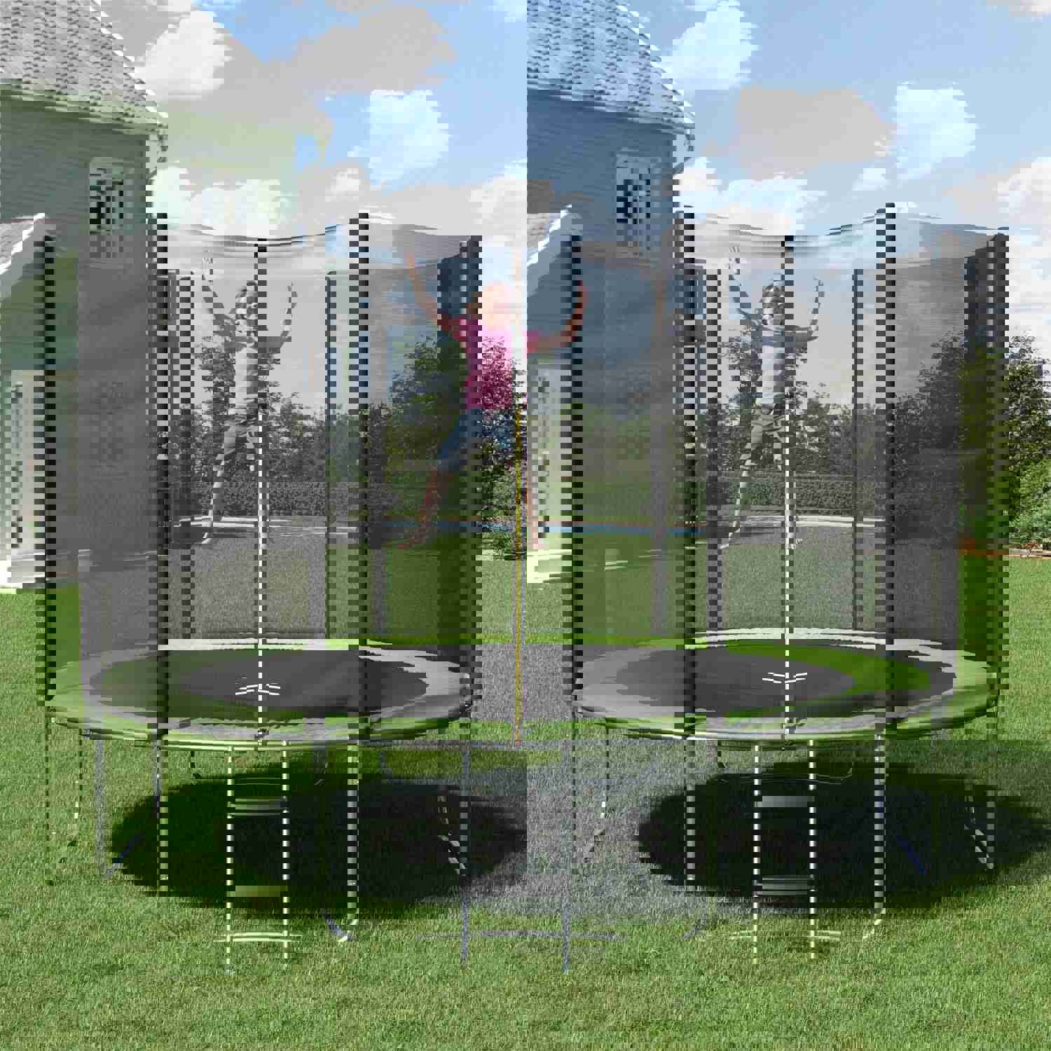 Devoko 10FT Trampoline with Safety Enclosure - Perfect for Kids' Outdoor Fun