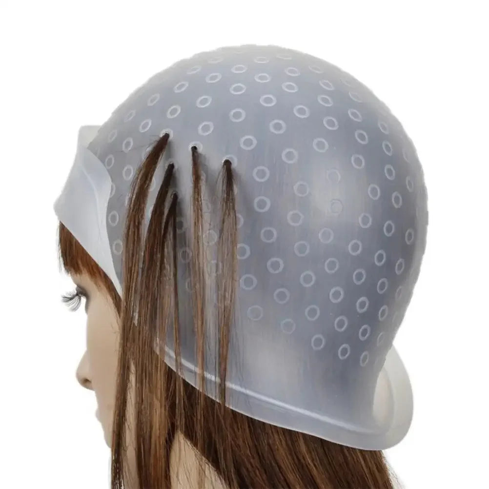 Professional Reusable Silicone Hair Coloring Cap for Salon Use