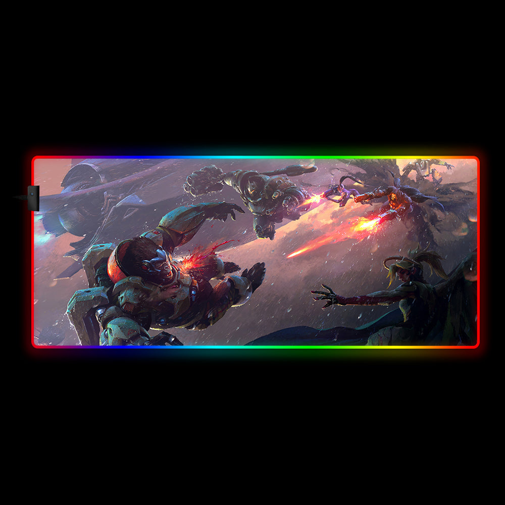 Overwatch Fall Design RGB Gaming Mouse Pad - M-XXL Size