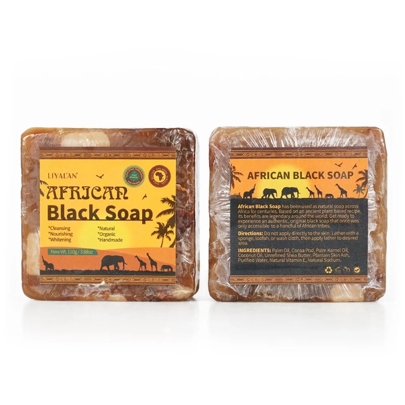 Rejuvenating Black Soap with Organic Shea Butter for Acne and Moisture