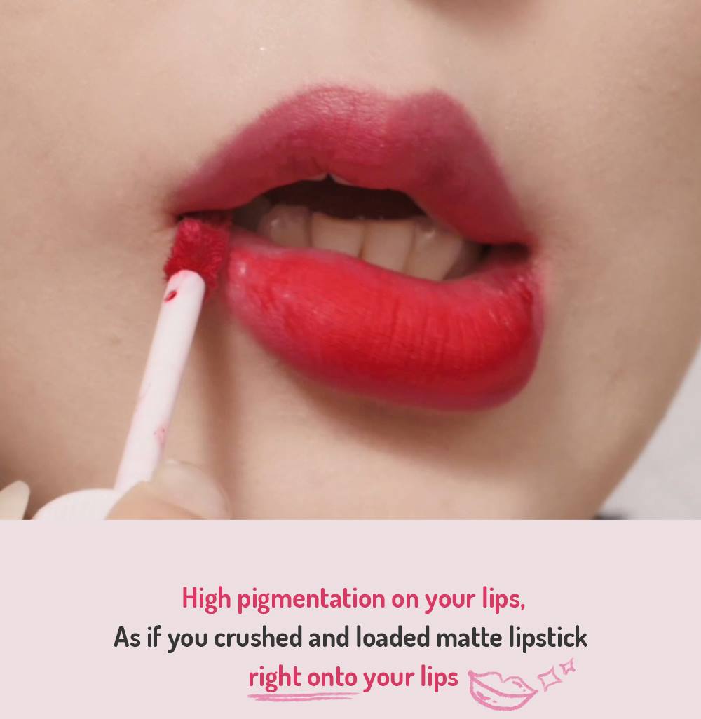 PERIPERA Ink Matte Blur Tint 04 Passion Apple 3.8g - Long-Lasting Matte Lip Tint