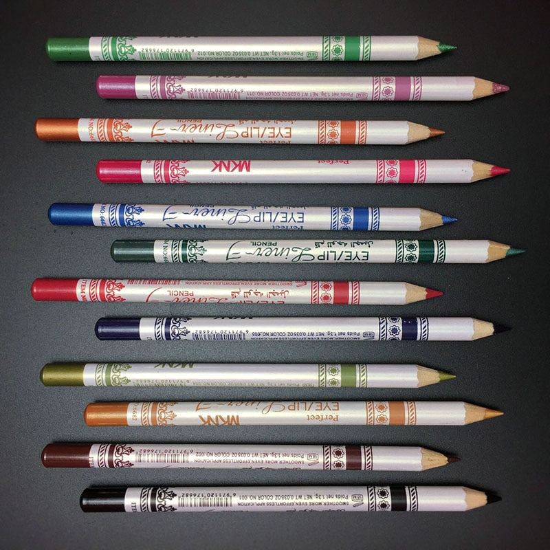 12-Piece Waterproof Eyeliner & Shadow Palette Set