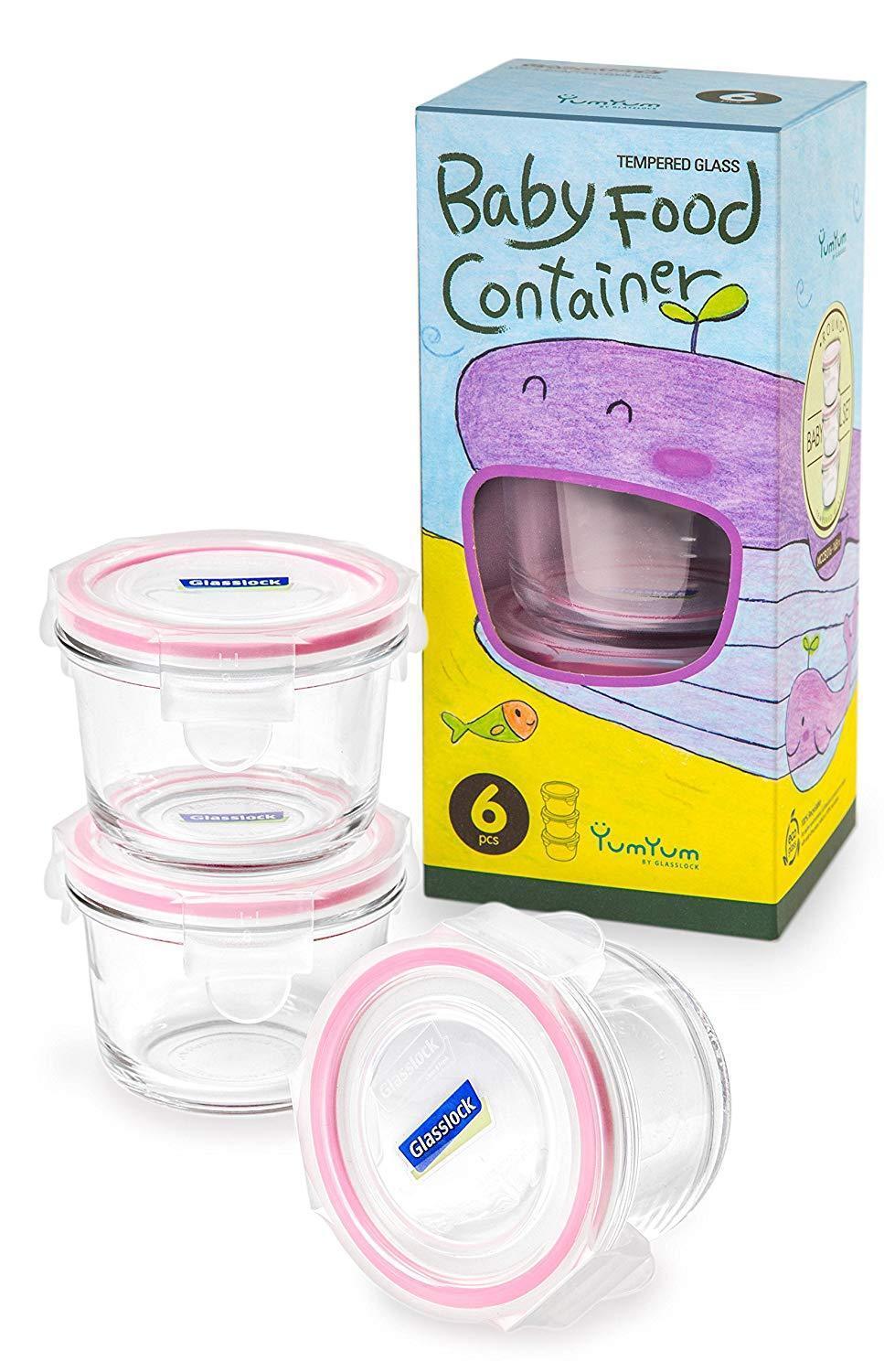 Eco-Friendly Glass Baby Food Containers with Airtight Lids