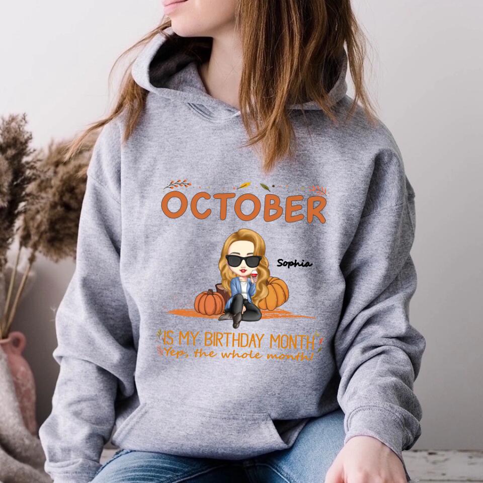 October Birthday Celebration Shirt for Women