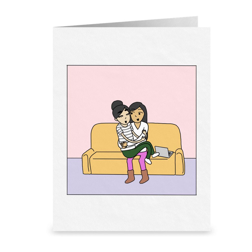 Romantic Lesbian Greeting Card for Special Occasions
