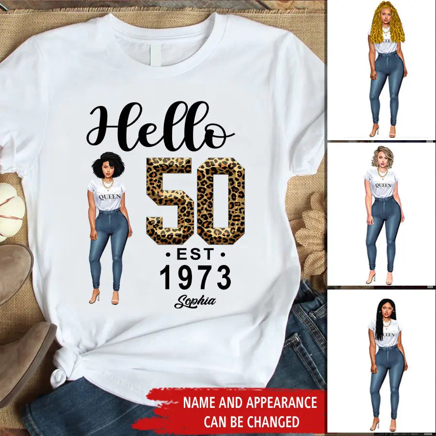 Fabulous 50th Birthday T-Shirt for Women, Unique Custom Gift