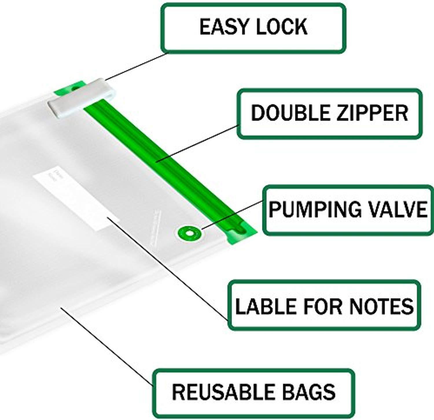 Premium Reusable Sous Vide Vacuum Food Storage Bags Set