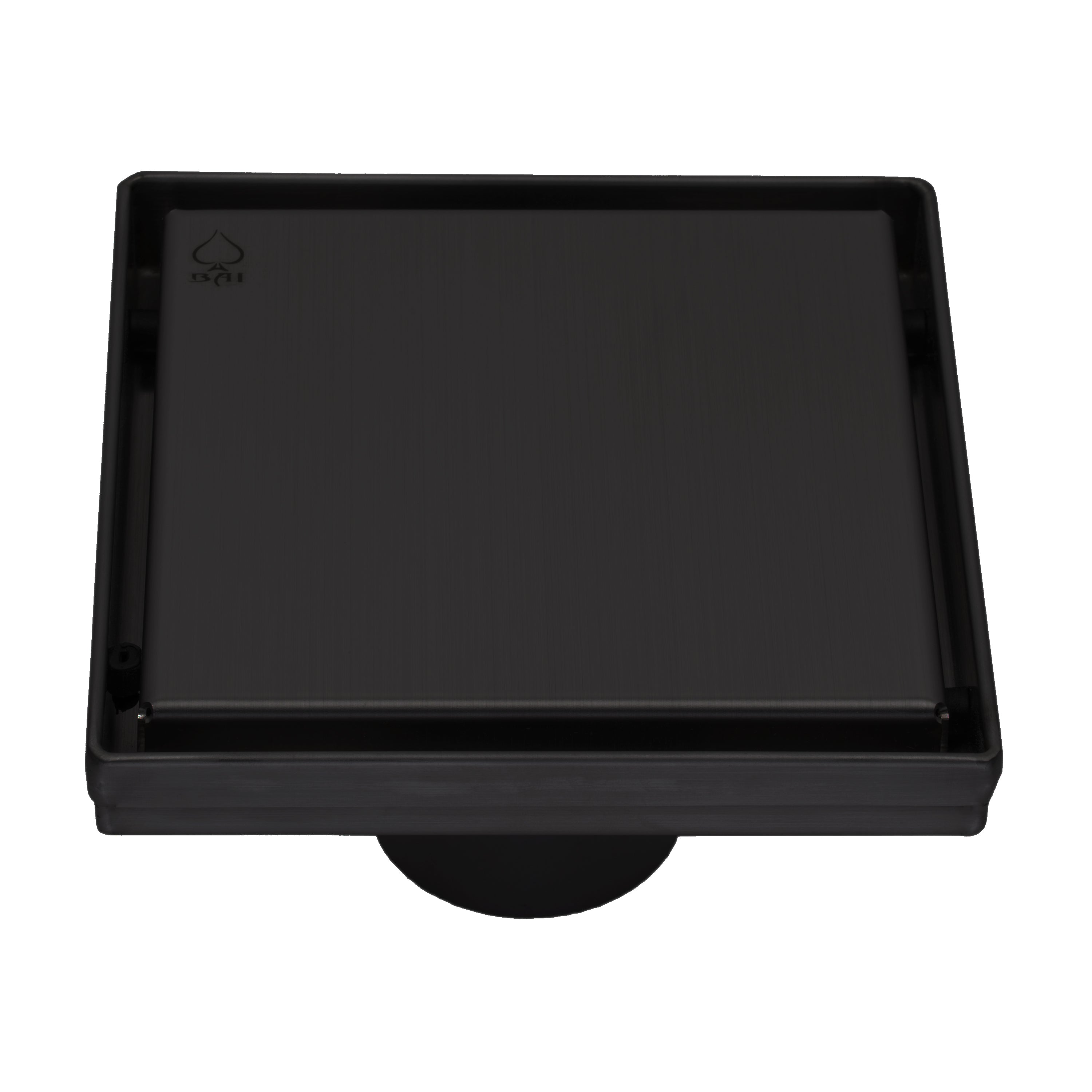 BAI 0506 Stainless Steel Square Shower Drain with Matte Black Finish