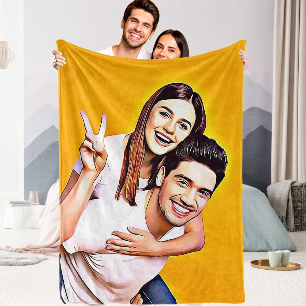 Custom Portrait Photo Blanket - Perfect Personalized Gift