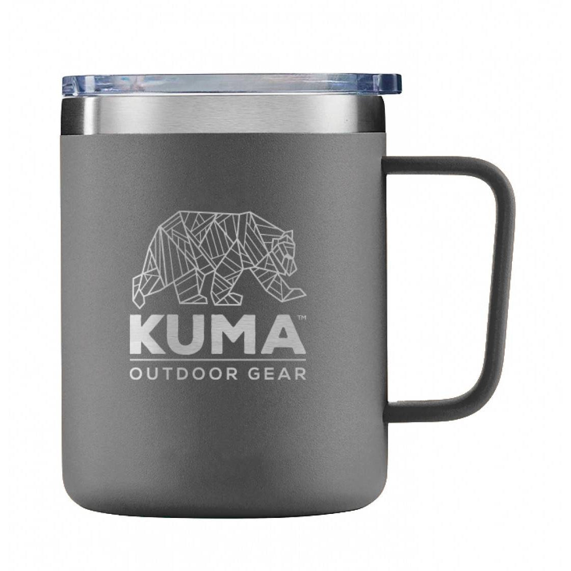 Kuma Outdoor Gear Double-Wall Vacuum Travel Mug, 12 oz Gray