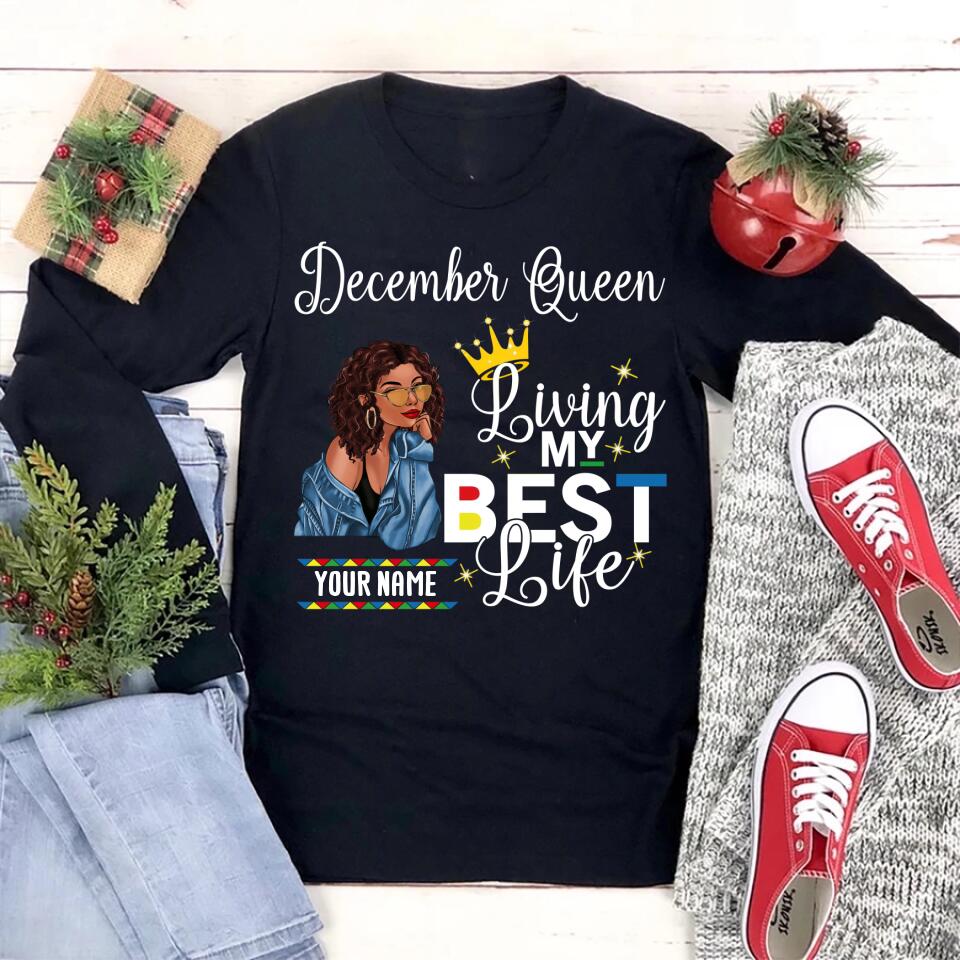 Elegant December Birthday Shirt for Women, Celebrate Queens Born in December