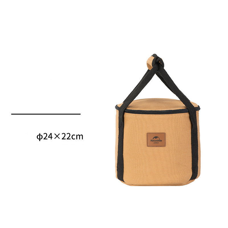 Durable Canvas Camping Storage Bucket for Outdoor Adventures