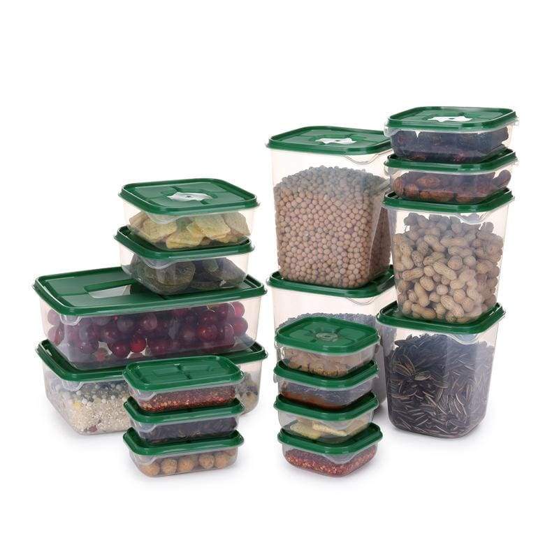 Eco-Friendly Modern Lattice Plastic Food Storage Boxes Set