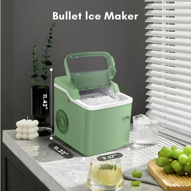 KISSAIR Compact Ice Maker - Efficient, Portable, and Stylish for Home & Office