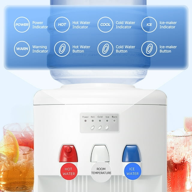 Auseo 3-in-1 Water Cooler Dispenser with Ice Maker