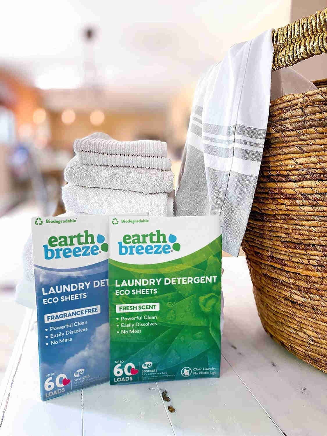 Eco-Friendly Laundry Detergent Sheets - 60 Fragrance-Free Loads