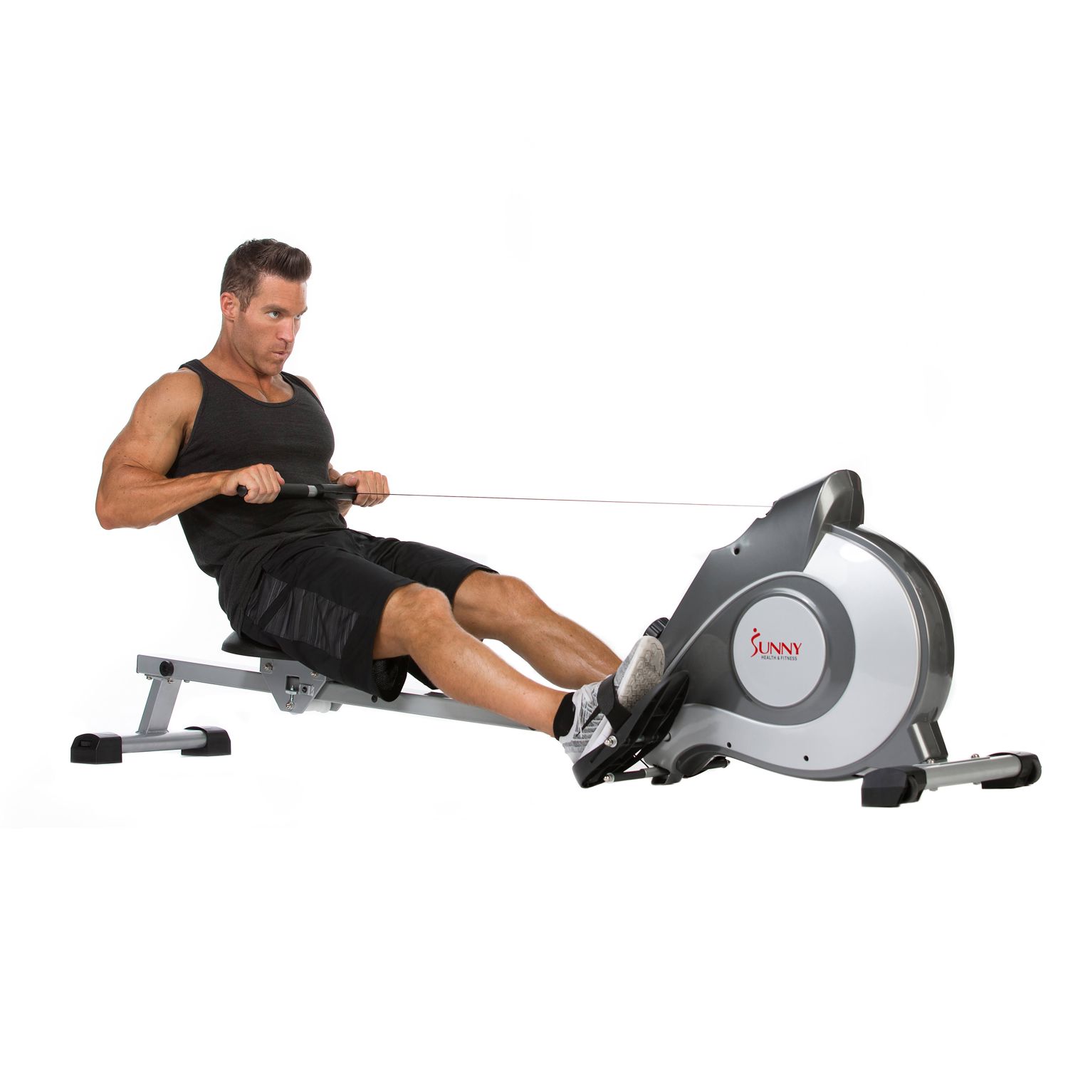 Sunny Health & Fitness SF-RW5515 Magnetic Rowing Machine - Full-Body Cardio Workout