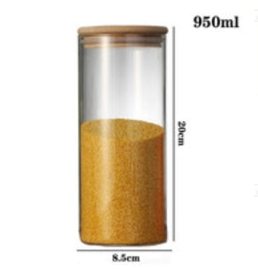 Eco-Friendly Bamboo Lid Glass Food Storage Container