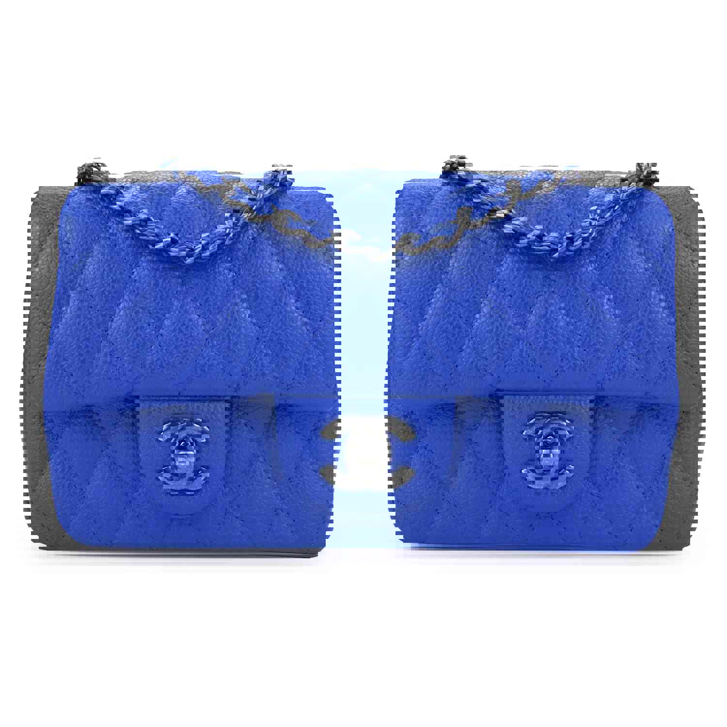 Luxury 16C Blue Roi Caviar Mini Rectangular Flap Bag