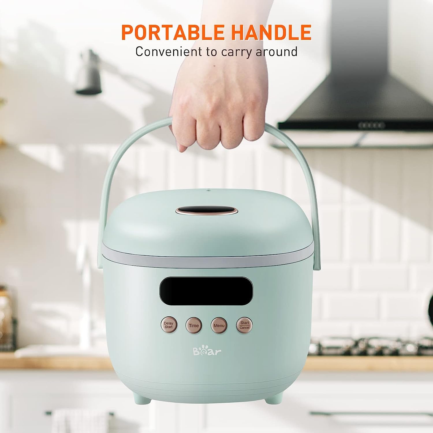 Bear Rice Cooker 8 Cups, 6-Function Smart Cooker with Fuzzy Logic Technology