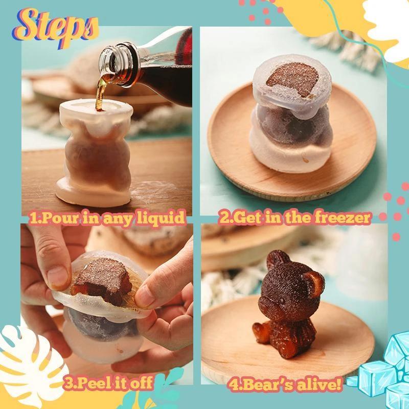Bear Shaped Silicone Ice Cube Tray
