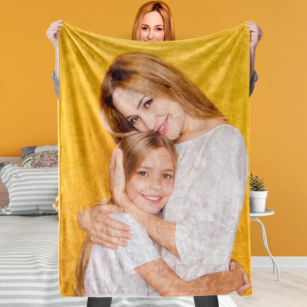 Personalized Photo Fleece Blanket - Unique Gift for Loved Ones