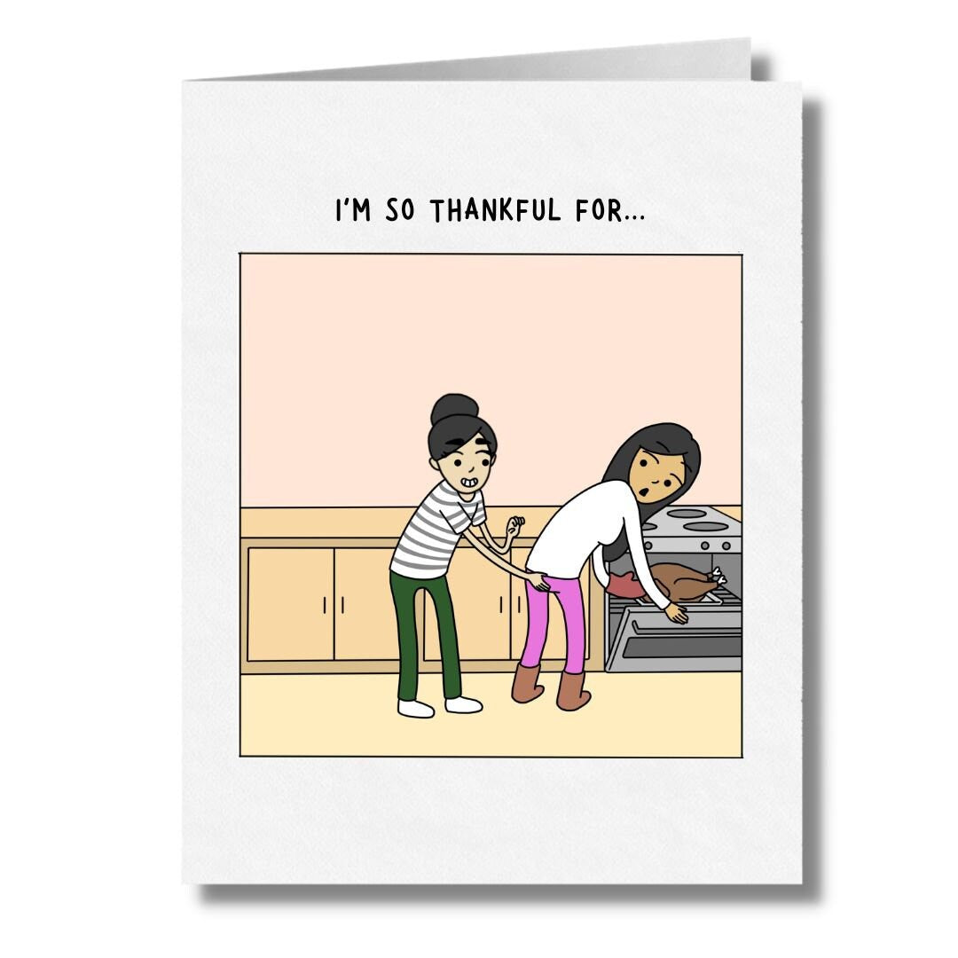 Thankful for Love & Booty | Lesbian Thanksgiving Card