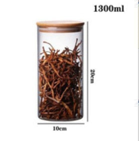 Eco-Friendly Bamboo Lid Glass Food Storage Container