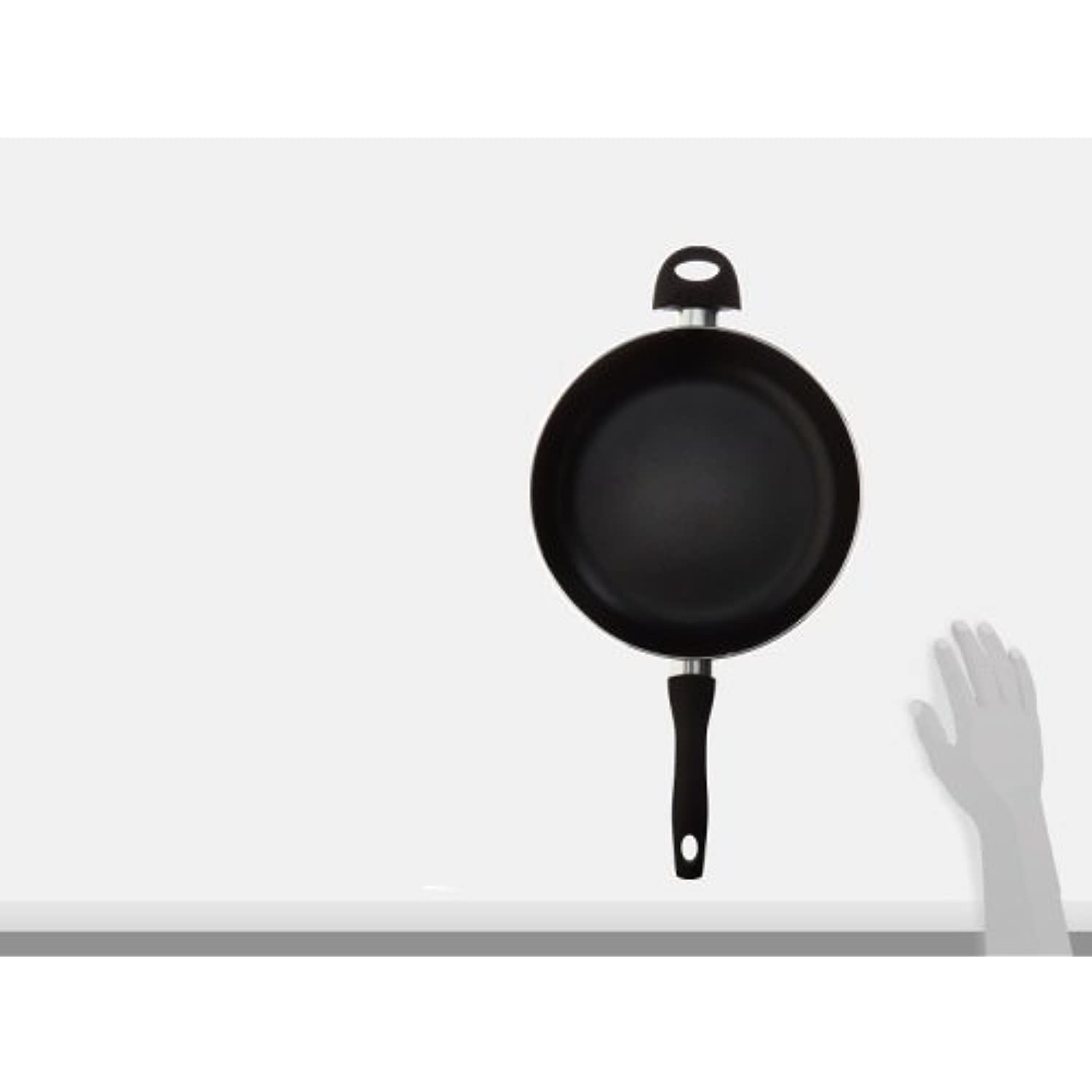 Vremi 12 Inch Nonstick Sauté Pan with Tempered Glass Lid - Large 5 Quart Capacity for Cooking