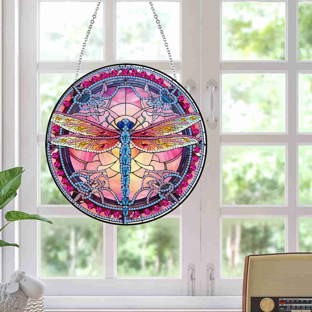 Stylish Dragonfly Acrylic Resin Diamond Art Pendant
