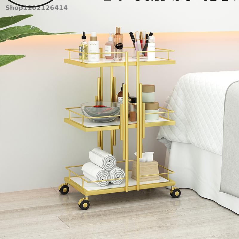 Luxury Beauty Salon Trolley with Gold Finish