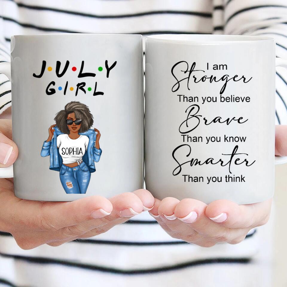 Personalized July Birthday Mug for Women