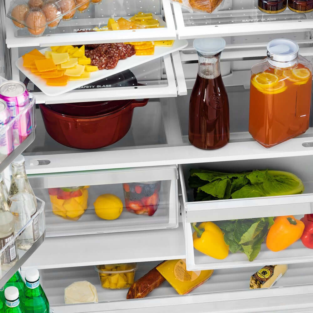 ZLINE 36" 22.5 cu. ft. French Door Refrigerator with Ice Maker, Black Stainless Steel