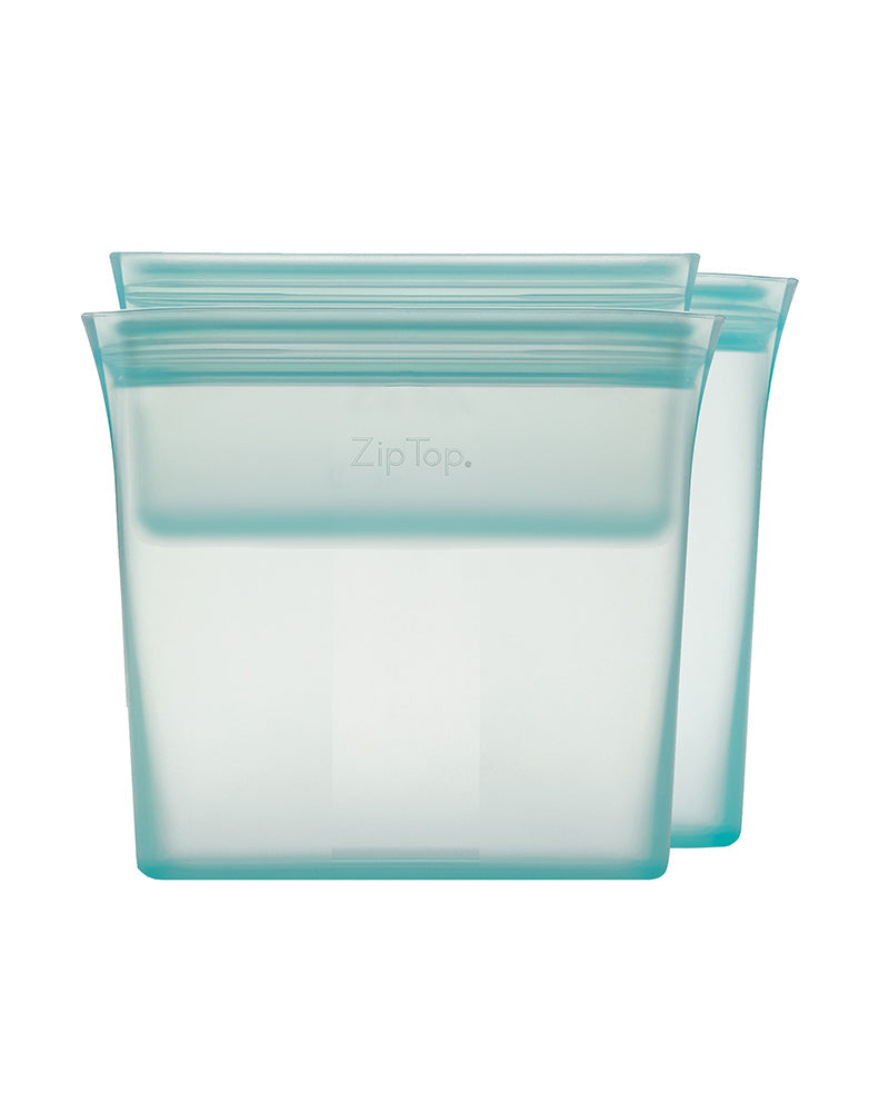 Reusable Zippered Food Storage Bags - Teal Trio
