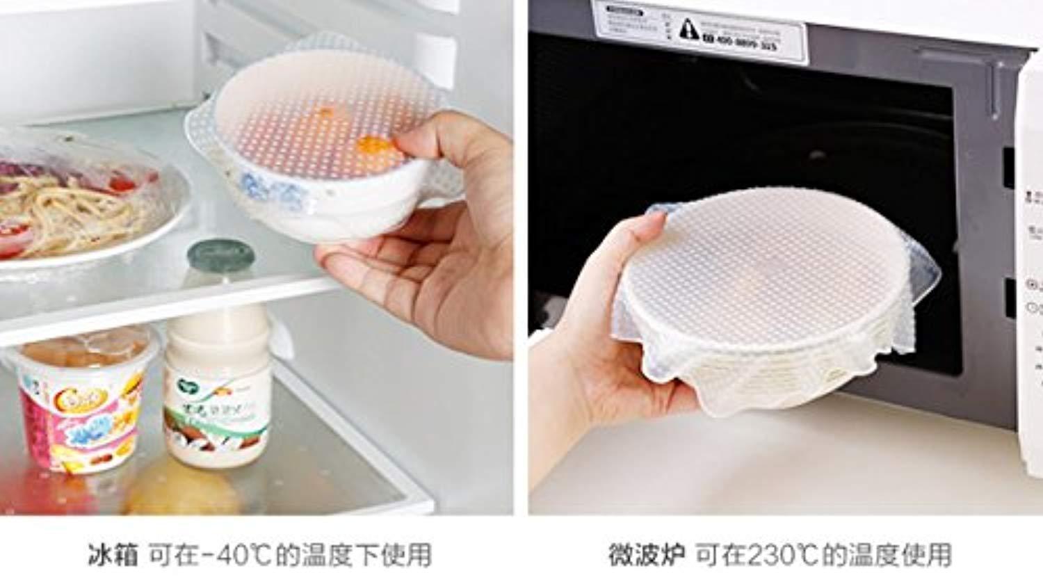 Eco-Friendly Silicone Food Storage Covers, 4 Pack
