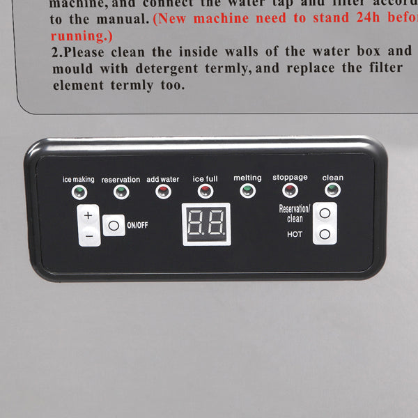 ZOKOP BY-70PF Stainless Steel Ice Maker - High-Capacity Cube Ice Machine